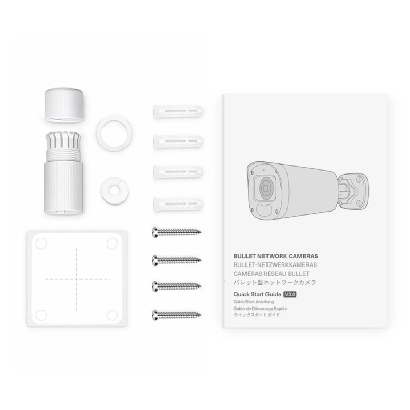 Refurb Squared IPC101-2M-B, Full HD 2MP Bullet Network Camera with Built-in Mic, 98ft Night Vision, IP67 Weatherproof PoE Network Camera with Fixed 2.8mm Lens