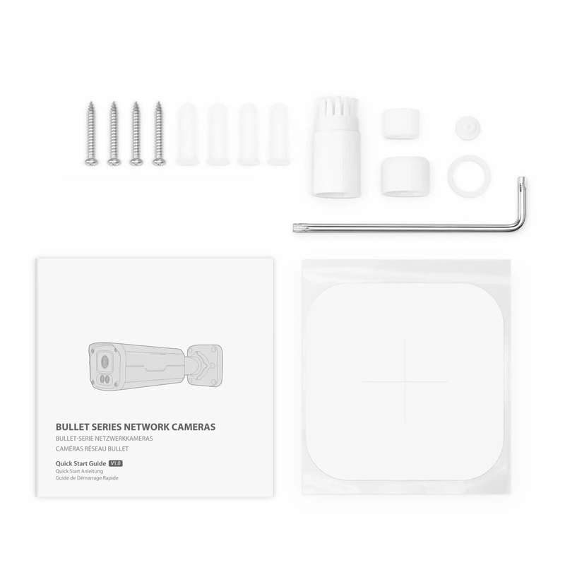 Refurb Squared IPC501-FC-8M-B, Super HD 8MP Bullet Network Camera, Intelligent Color, 98ft Night Vision, IP67 & IK10 PoE Network Camera with Fixed 4.0mm Lens