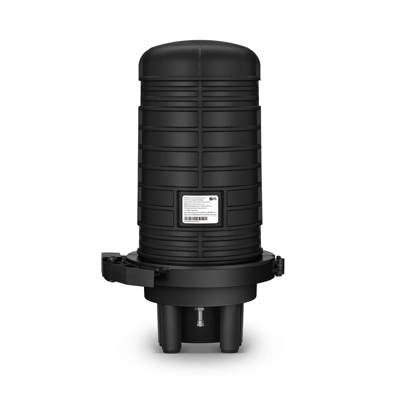 Refurb Squared 72 Fibers 1In-4Out Dome Fiber Optic Splice Closure, Mechanical Seal and Heat Shrink Seal, with 1 Pre-installed Splice Tray