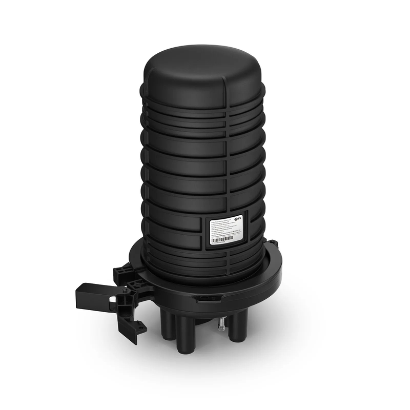 Refurb Squared 72 Fibers 1In-4Out Dome Fiber Optic Splice Closure, Mechanical Seal and Heat Shrink Seal, with 1 Pre-installed Splice Tray