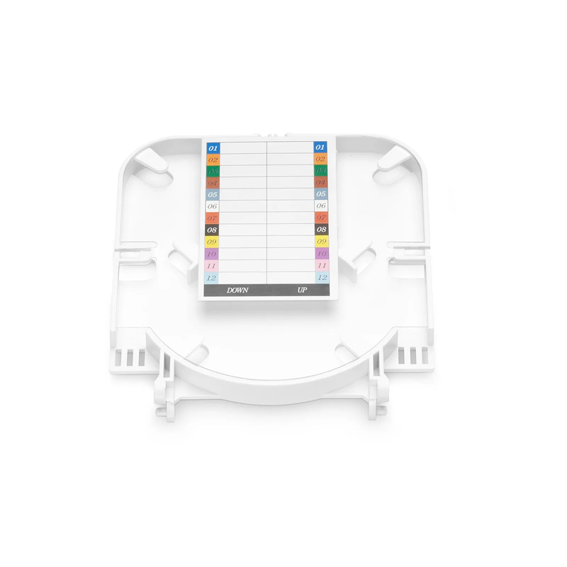 Refurb Squared 12 Fibers Fusion Splice Tray, ABS Plastic, 0.39''x4.33''x5.12'', Suitable for FS-S010-1O4R-6-12F