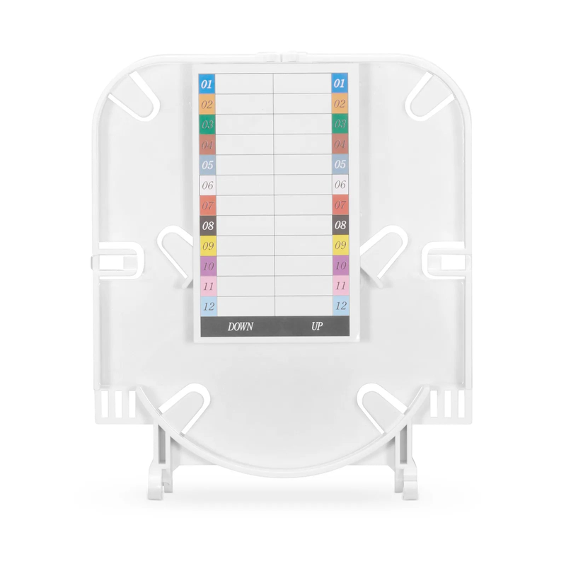 Refurb Squared 12 Fibers Fusion Splice Tray, ABS Plastic, 0.39''x4.33''x5.12'', Suitable for FS-S010-1O4R-6-12F