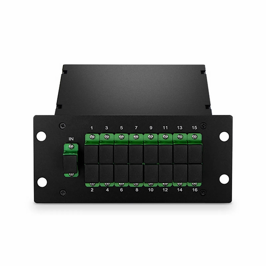 Refurb Squared 1 x 16 PLC Fiber Splitter, Standard LGX Cassette, SC/APC, Singlemode, Used with 2U LGX Enclosure