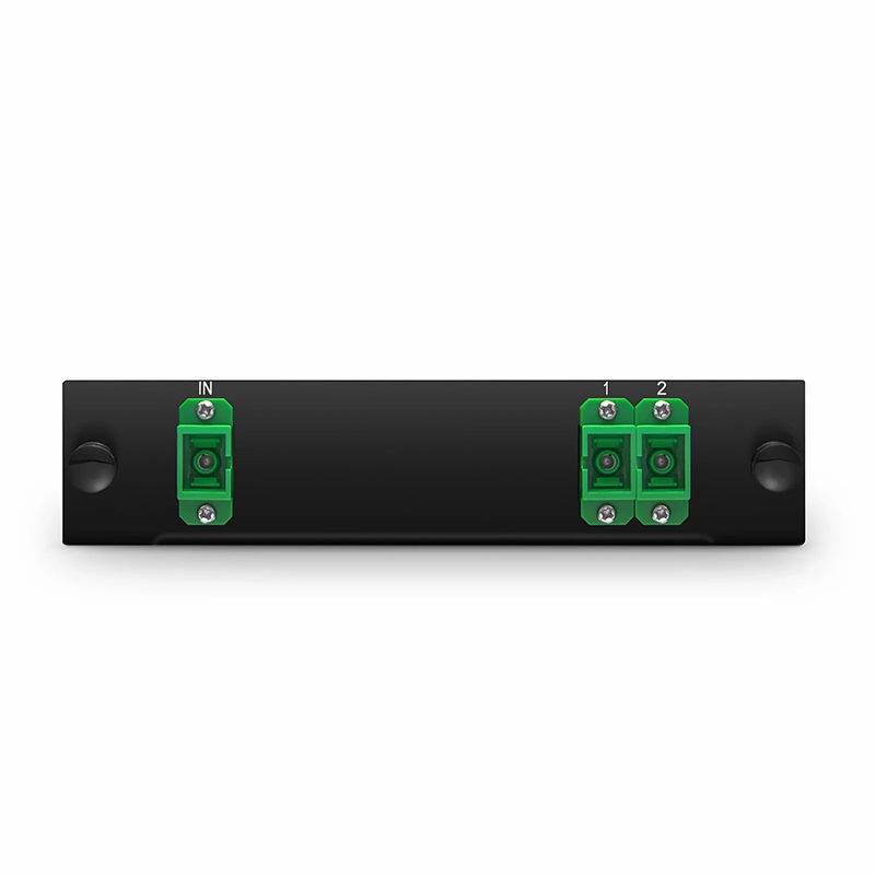 Refurb Squared 1 x 2 PLC Fiber Splitter, Standard LGX Cassette, SC/APC, Singlemode