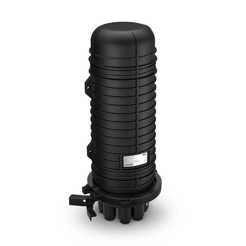 Refurb Squared 288 Fibers 1In-6Out Dome Fiber Optic Splice Closure, Mechanical Seal, with 1 Pre-installed Fusion Splice Tray
