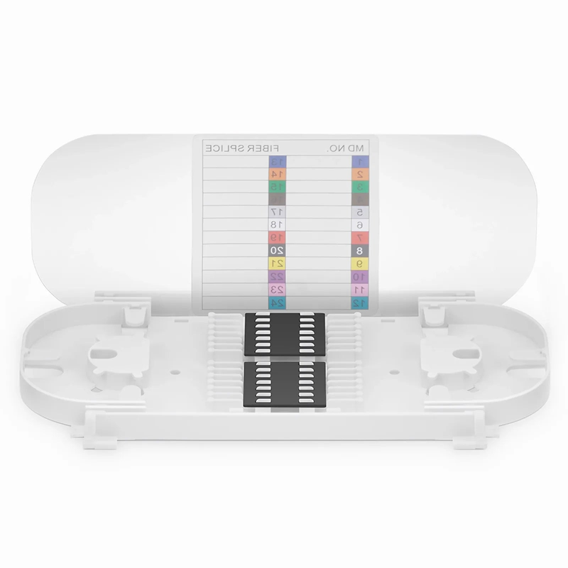 Refurb Squared 24 Fibers Fusion Splice Tray, Plastic, 0.47" x 8.78" x 4.57"