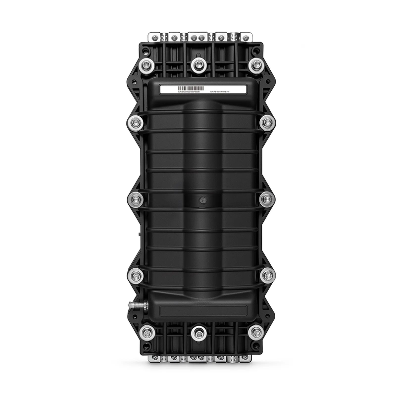 Refurb Squared 144 Fibers 4In-4Out In-Line Fiber Optic Splice Closure, Mechanical Seal, with 1 Pre-installed Fusion Splice Tray