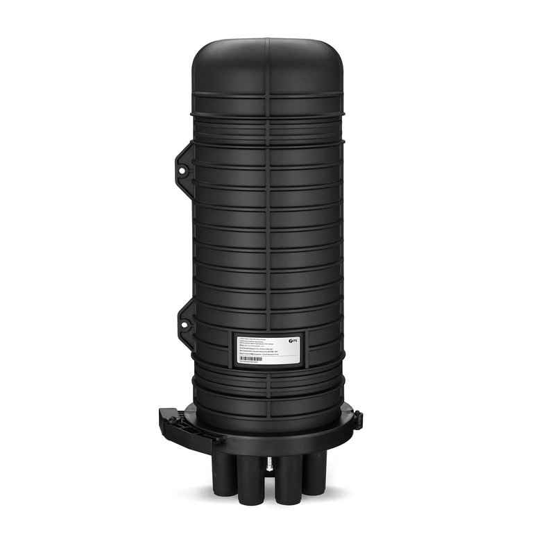 Refurb Squared 288 Fibers 1In-6Out Dome Fiber Optic Splice Closure, Heat Shrink Seal, with 1 Pre-installed Fusion Splice Tray