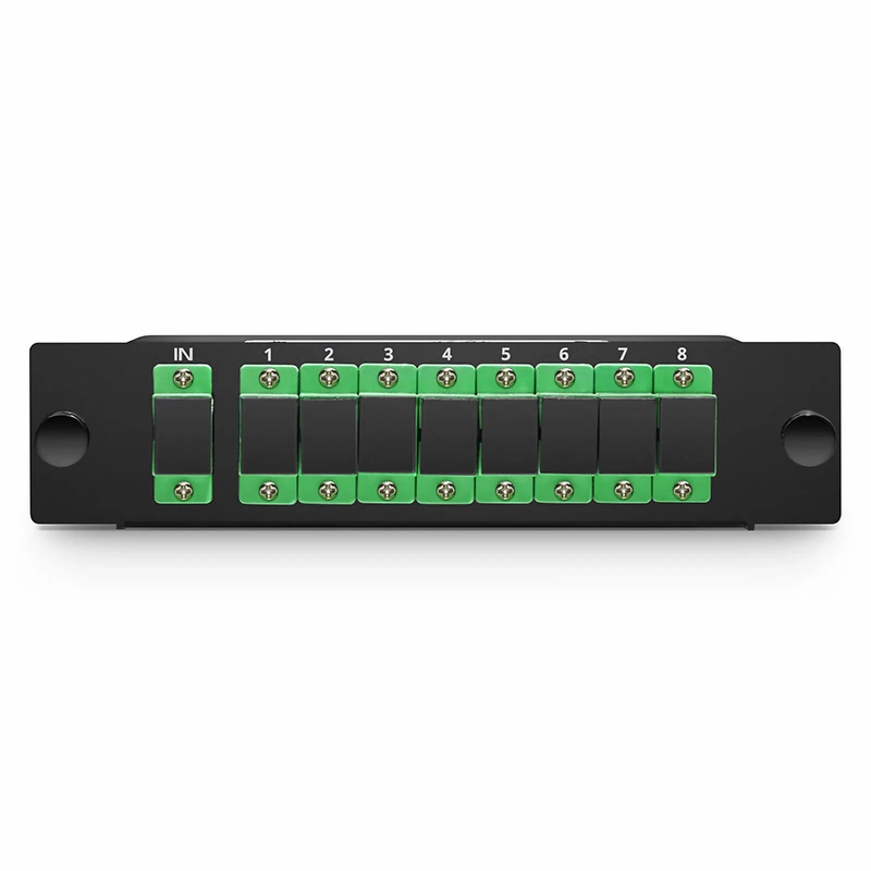 Refurb Squared 1 x 8 PLC Fiber Splitter, Standard LGX Cassette, SC/APC, Singlemode