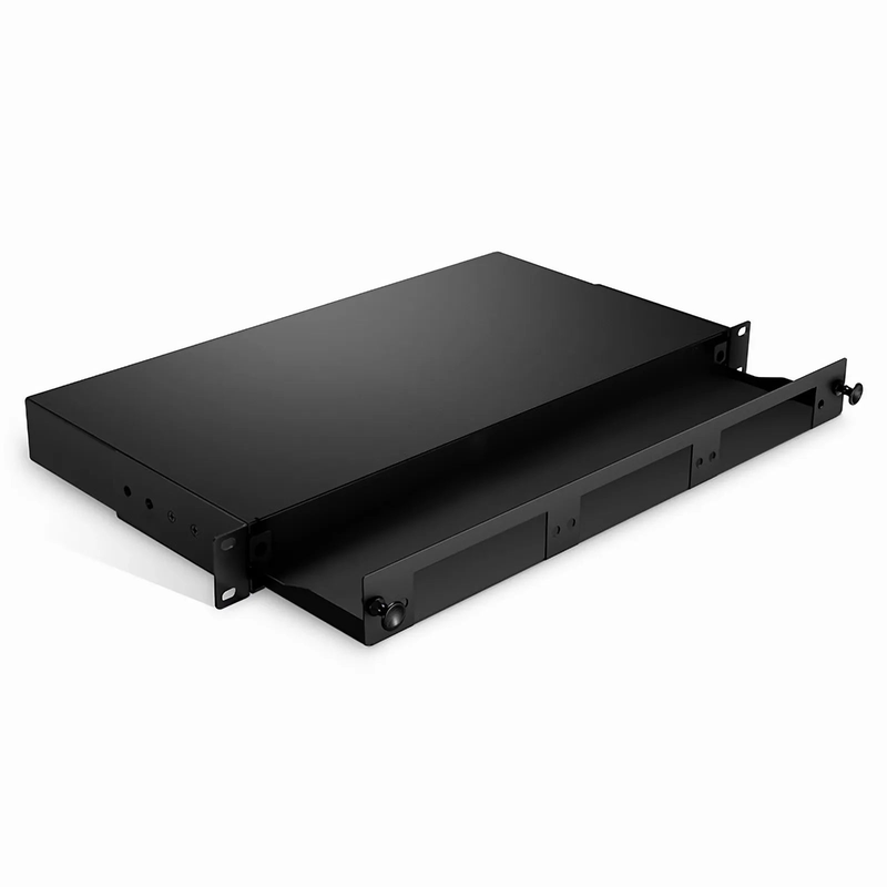 Refurb Squared 1U Slide-Out Rack Mount LGX Fiber Enclosure Unloaded, Holds up to 3 LGX Cassette PLC Splitter
