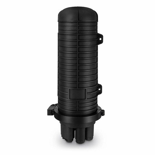 Refurb Squared 144 Fibers 2In-4Out Dome Fiber Optic Splice Closure, Mechanical Seal, with 1 Pre-installed Fusion Splice Tray
