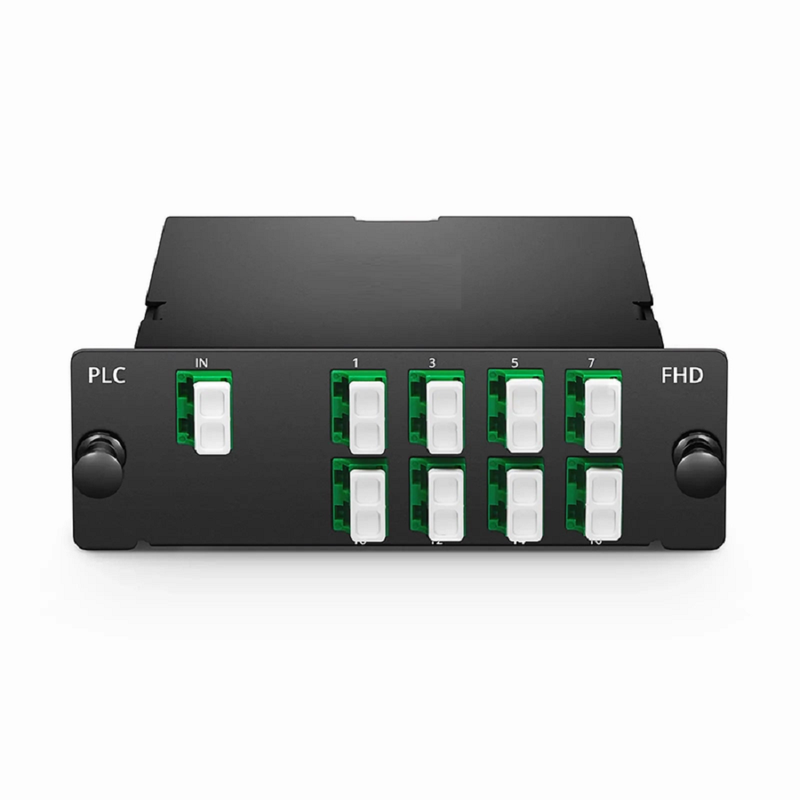 Refurb Squared 1 x 8 PLC Fiber Splitter, Standard FHDA Cassette LC/APC, Singlemode, for Optical LAN