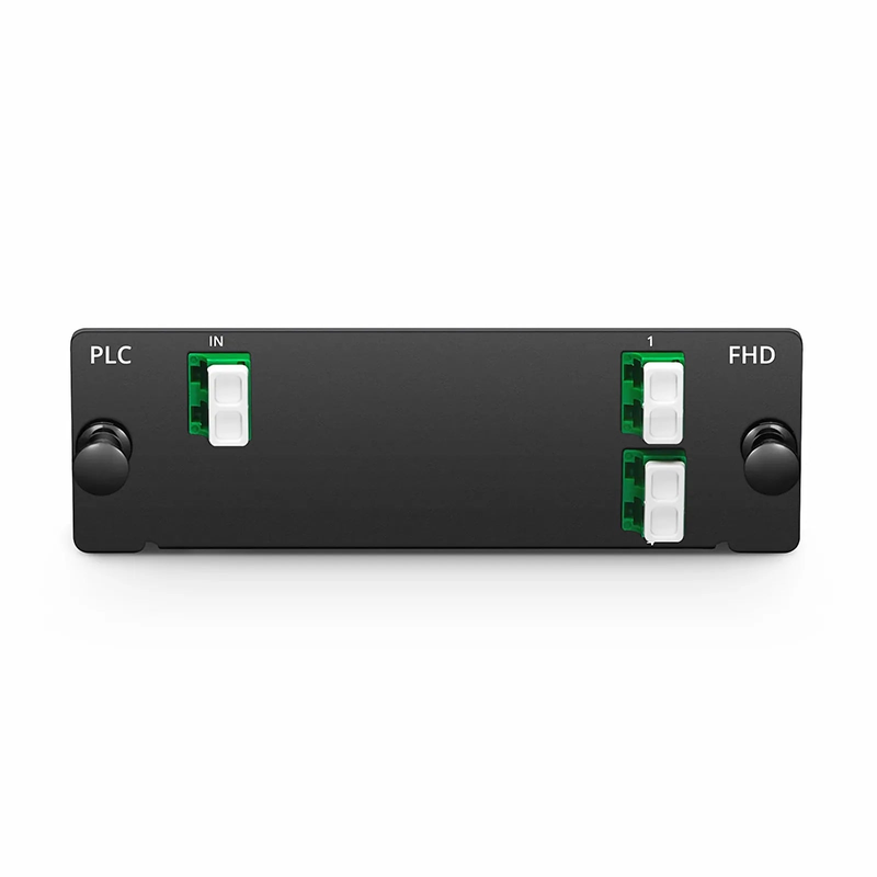 Refurb Squared 1 x 4 PLC Fiber Splitter, Standard FHDA Cassette LC/APC, Singlemode, for Optical LAN