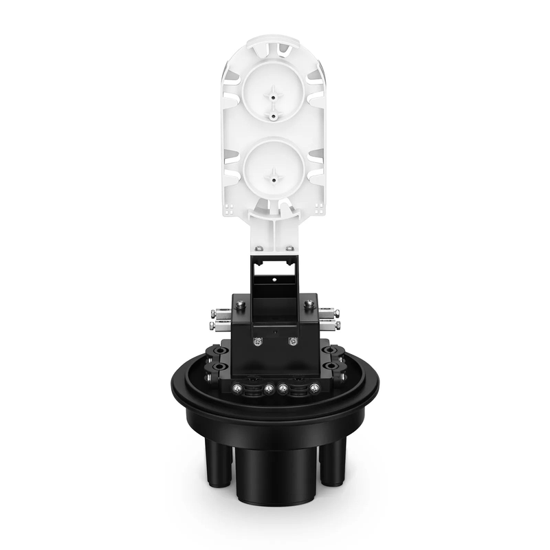 Refurb Squared 240 Fibers 1In-6Out Dome Fiber Optic Splice Closure, Heat Shrink Seal, with 1 Pre-installed Fusion Splice Tray