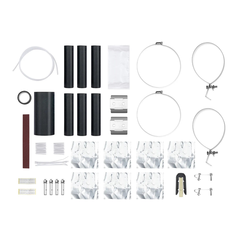 Refurb Squared 240 Fibers 1In-6Out Dome Fiber Optic Splice Closure, Heat Shrink Seal, with 1 Pre-installed Fusion Splice Tray