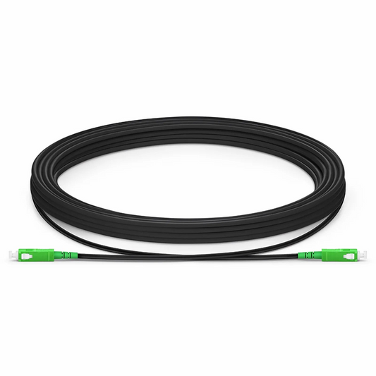 Refurb Squared 5m (16ft) Industrial Armored Fiber Patch Cable, SC APC to SC APC, Simplex, 1 Fiber, Single Mode (OS2), TPU
