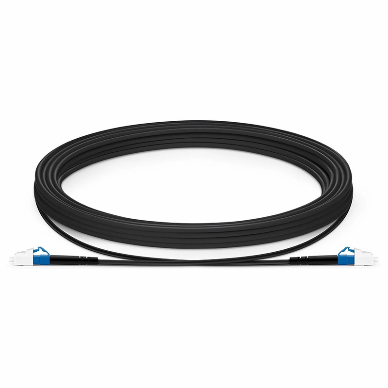 Refurb Squared 5m (16ft) Industrial Armored Fiber Patch Cable, LC UPC to LC UPC, Simplex, 1 Fiber, Single Mode (OS2), TPU