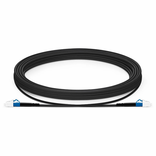 Refurb Squared 5m (16ft) Industrial Armored Fiber Patch Cable, LC UPC to LC UPC, Simplex, 1 Fiber, Single Mode (OS2), TPU