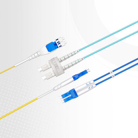 Refurb Squared 1m (3ft) Armored Fiber Patch Cable, 1 Fiber, SC APC Simplex to SC APC Simplex, Single Mode (OS2), Riser (OFCR), 3.0mm, Blue