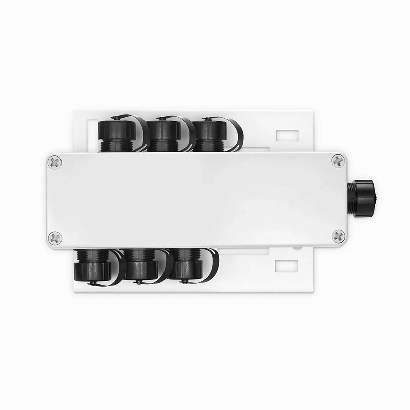 Refurb Squared FTTA Waterproof MTP-12 to 6 x LC Duplex OS2 Fiber Optical Distribution Box with Pole Mounting Brackets