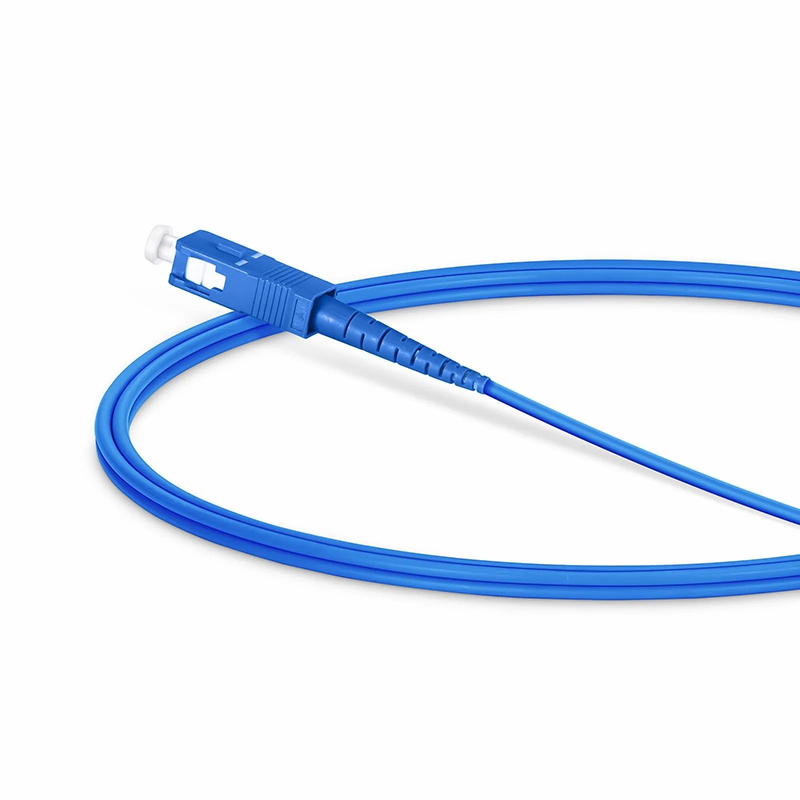 Refurb Squared 1m (3ft) Armored Fiber Patch Cable, 1 Fiber, SC UPC Simplex to SC UPC Simplex, Single Mode (OS2), Riser (OFCR), 3.0mm, Blue