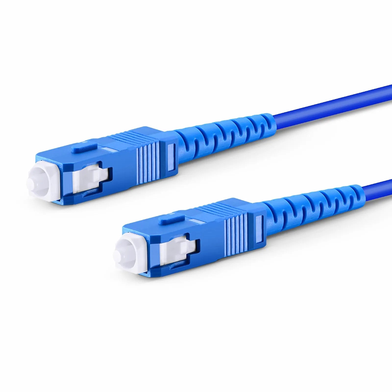 Refurb Squared 2m (7ft) Armored Fiber Patch Cable, 1 Fiber, SC UPC Simplex to SC UPC Simplex, Single Mode (OS2), Riser (OFCR), 3.0mm, Blue