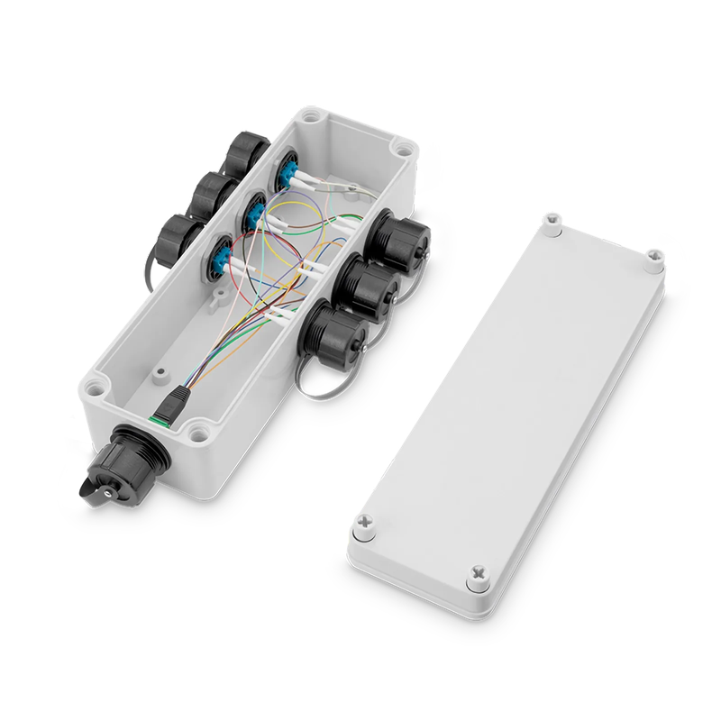 Refurb Squared FTTA Waterproof MTP-12 to 6 x LC Duplex OS2 Fiber Optical Distribution Box