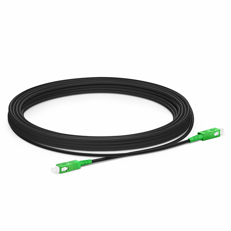 Refurb Squared 5m (16ft) Industrial Armored Fiber Patch Cable, SC APC to SC APC, Simplex, 1 Fiber, Single Mode (OS2), TPU