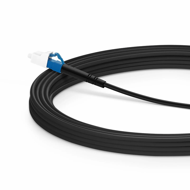 Refurb Squared 5m (16ft) Industrial Armored Fiber Patch Cable, LC UPC to LC UPC, Simplex, 1 Fiber, Single Mode (OS2), TPU