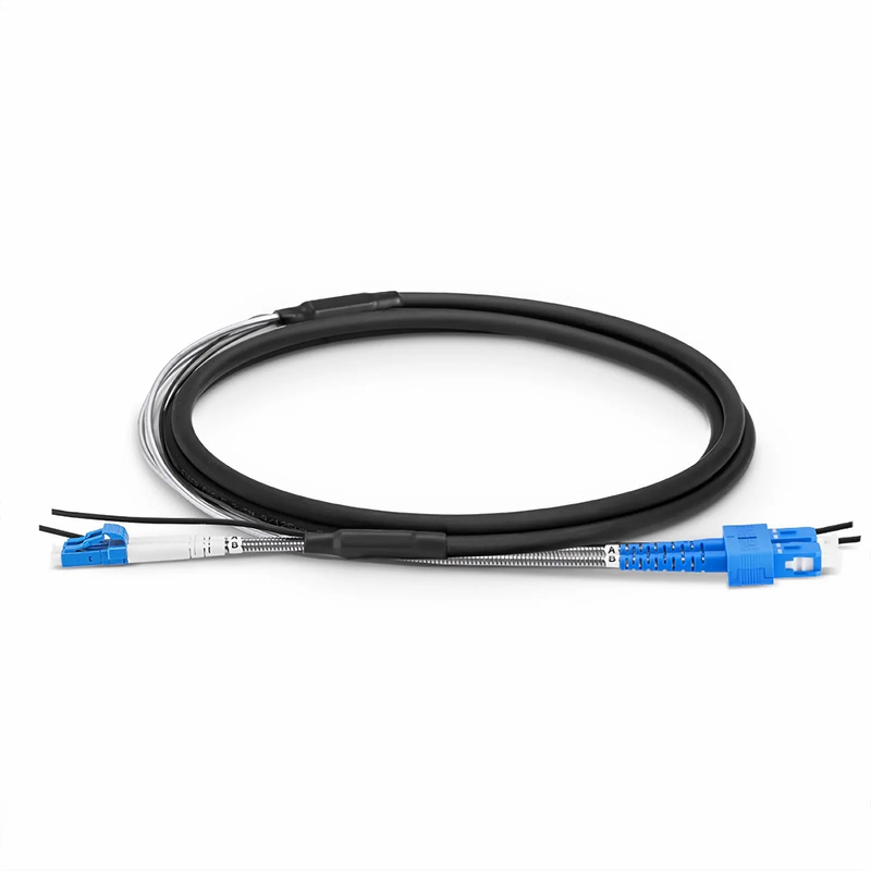 Refurb Squared 50m (164ft) LC UPC to SC UPC Duplex OS2 Single Mode 7.0mm LSZH FTTA Outdoor Fiber Patch Cable for Base Station