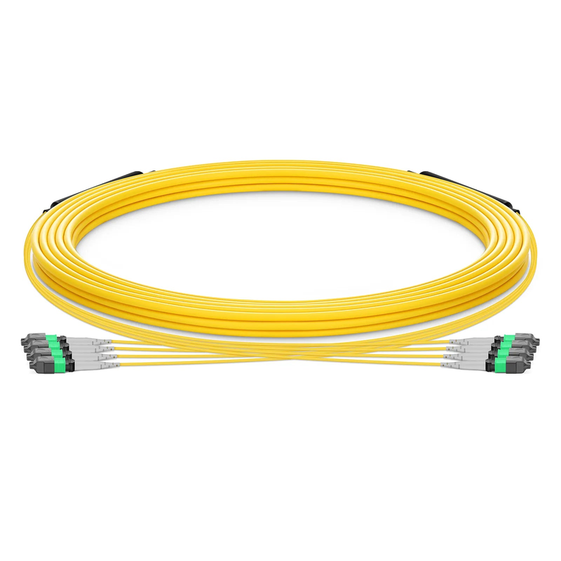 Refurb Squared 30m (98ft) MTP® Trunk Cable, MTP®-8 APC (Female) to MTP®-8 APC (Female), 32 Fibers, Single Mode (OS2), Plenum (OFNP), 0.35dB Max, Type B, Double Jacket, Yellow