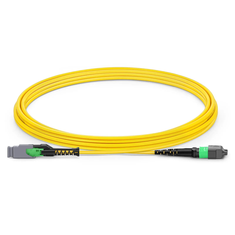 Refurb Squared 3m (10ft) MMC Jumper, MMC-16 APC (Female) to MTP®-16 APC (Female), 16 Fibers, Single Mode (OS2), Plenum (OFNP), 0.35dB Max, Jumper Polarity, Yellow