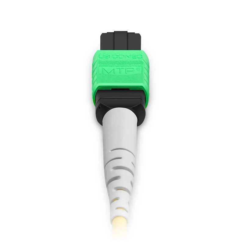 Refurb Squared NVIDIA/Mellanox MFP7E40-N002 Compatible 2m (7ft) MTP® Breakout Cable, MTP®-12 APC (Female) to 2 x MTP®-4 APC (Female), 8 Fibers, Single Mode (OS2), Plenum (OFNP), 0.35dB Max, Type B, Yellow