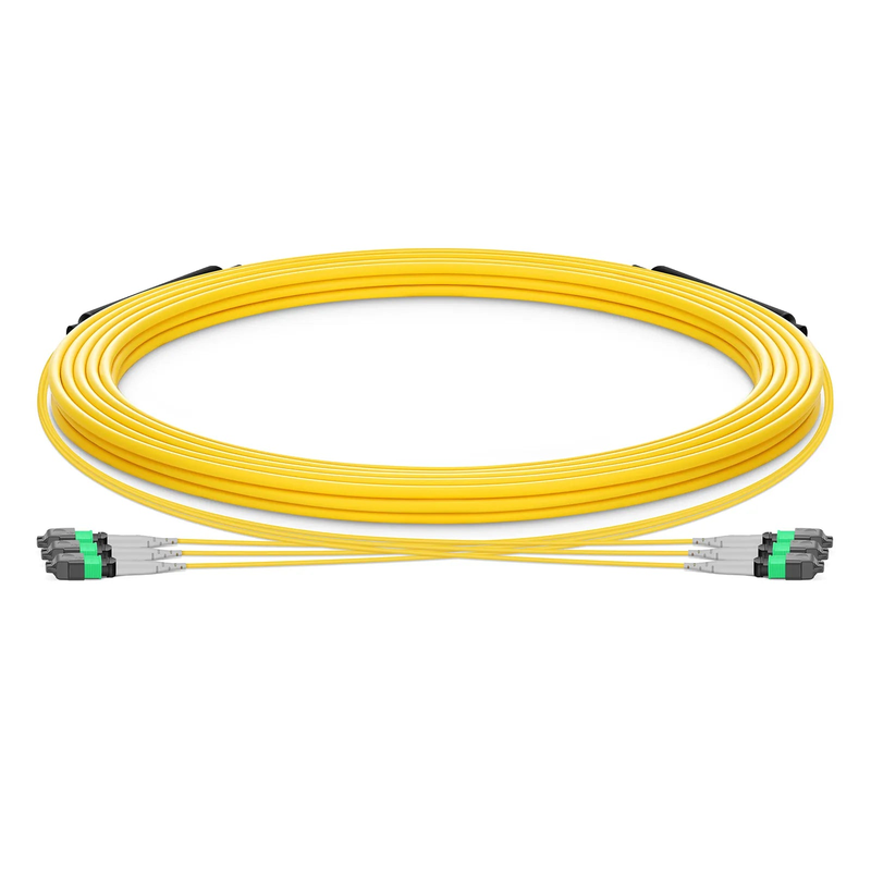 Refurb Squared 30m (98ft) MTP® Trunk Cable, MTP®-8 APC (Female) to MTP®-8 APC (Female), 24 Fibers, Single Mode (OS2), Plenum (OFNP), 0.35dB Max, Type B, Double Jacket, Yellow