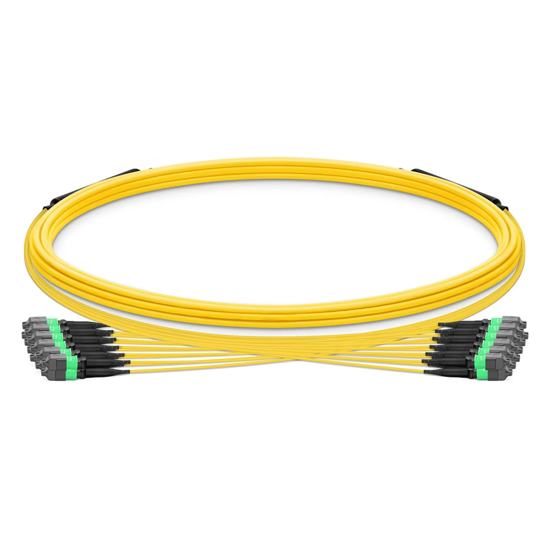 Refurb Squared 5m (16ft) MTP® Trunk Cable, MTP®-12 APC (Female) to MTP®-12 APC (Female), 144 Fibers, Single Mode (OS2), Plenum (OFNP), 0.35dB Max, Type B, Double Jacket, Yellow