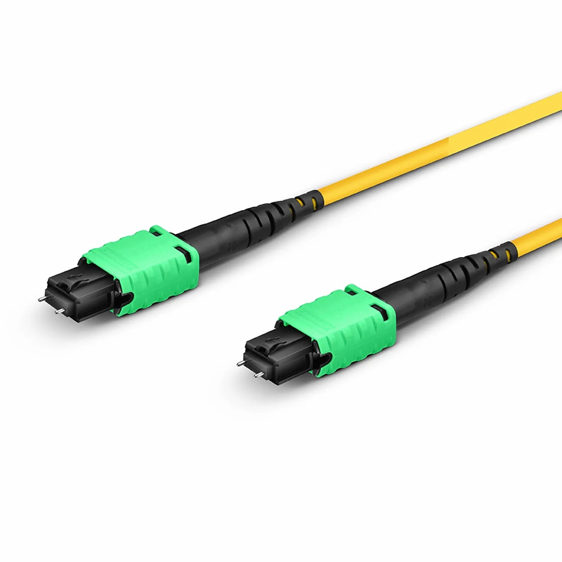 Refurb Squared 10m (33ft) MTP® PRO Jumper, MTP® PRO-12 APC (Male) to MTP® PRO-12 APC (Male), 12 Fibers, Single Mode (OS2), Plenum (OFNP), 0.35dB Max, Type B, Yellow