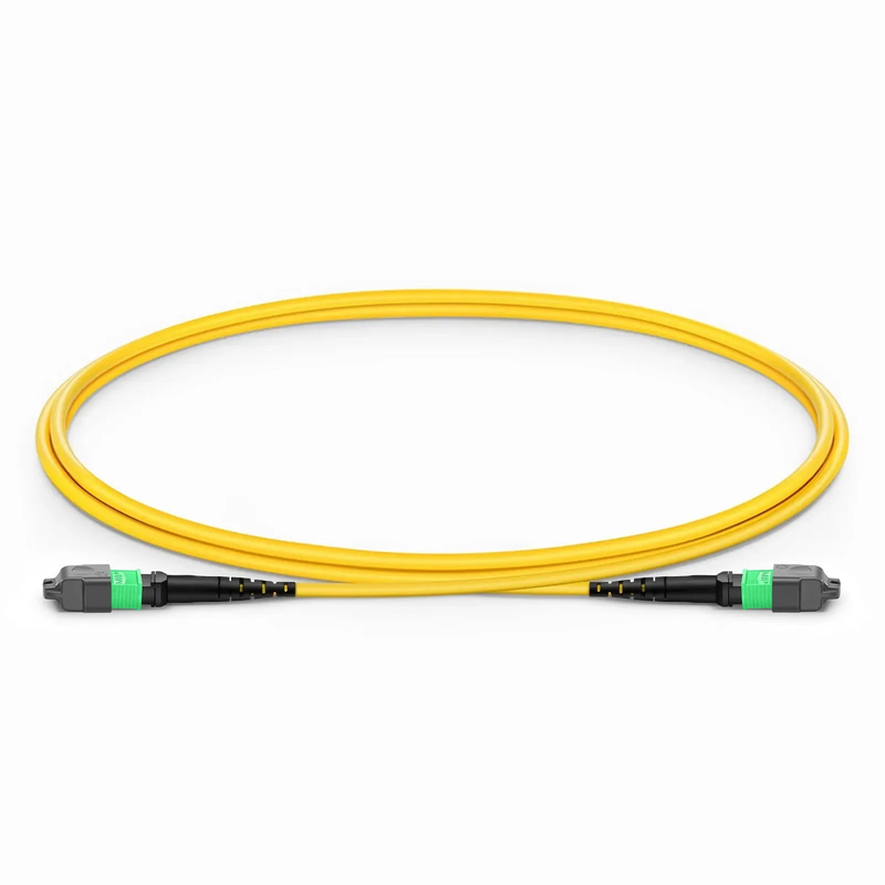 Refurb Squared 1m (3ft) MTP® Jumper, MTP®-12 APC (Female) to MTP®-12 APC (Female), 12 Fibers, Single Mode (OS2), Plenum (OFNP), 0.35dB Max, Type A, Yellow