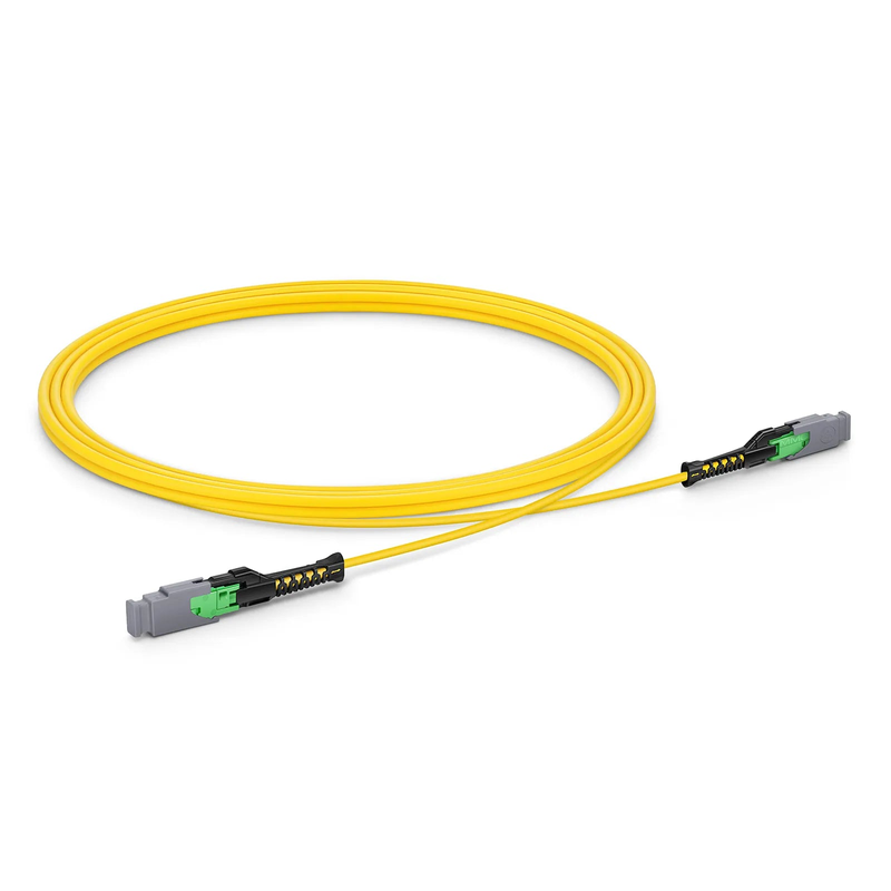 Refurb Squared 2m (7ft) MMC Jumper, MMC-16 APC (Female) to MMC-16 APC (Female), 16 Fibers, Single Mode (OS2), Plenum (OFNP), 0.35dB Max, Jumper Polarity, Yellow