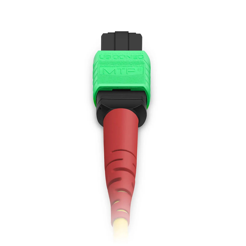 Refurb Squared 2m (7ft) MTP® Breakout Cable, MTP®-24 APC (Female) to 2 x MTP®-12 APC (Female), 24 Fibers, Single Mode (OS2), Plenum (OFNP), 0.35dB Max, Type A, Yellow