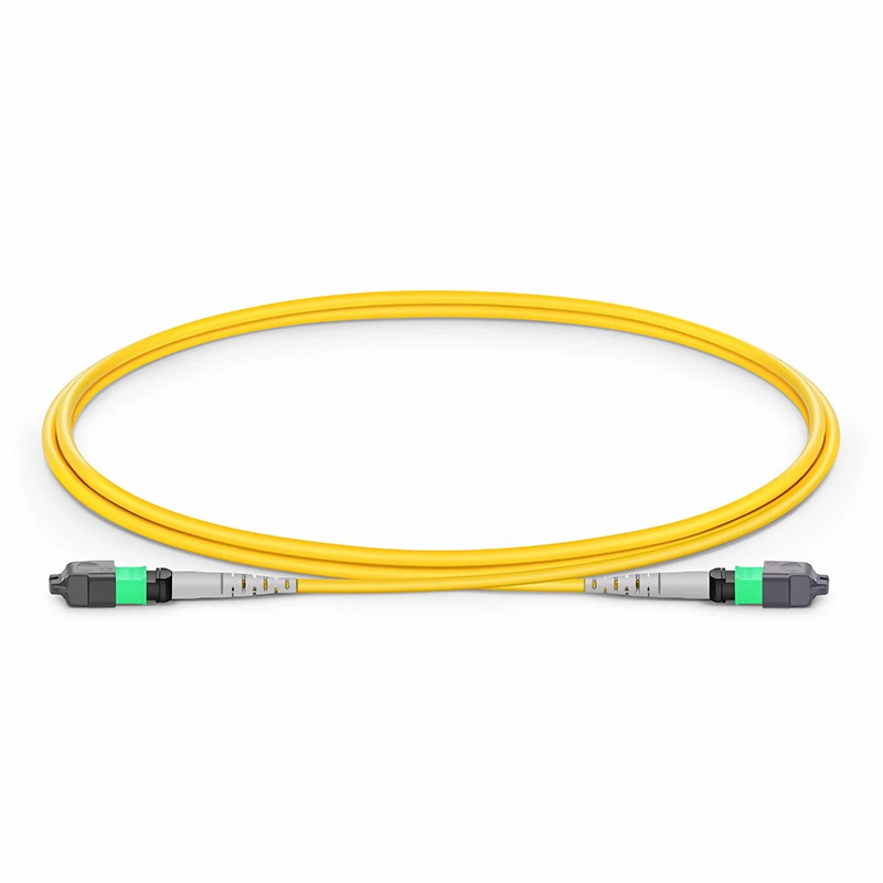 Refurb Squared 1m (3ft) MTP® Jumper, MTP®-8 APC (Female) to MTP®-8 APC (Female), 8 Fibers, Single Mode (OS2), Plenum (OFNP), 0.35dB Max, Type B, Yellow