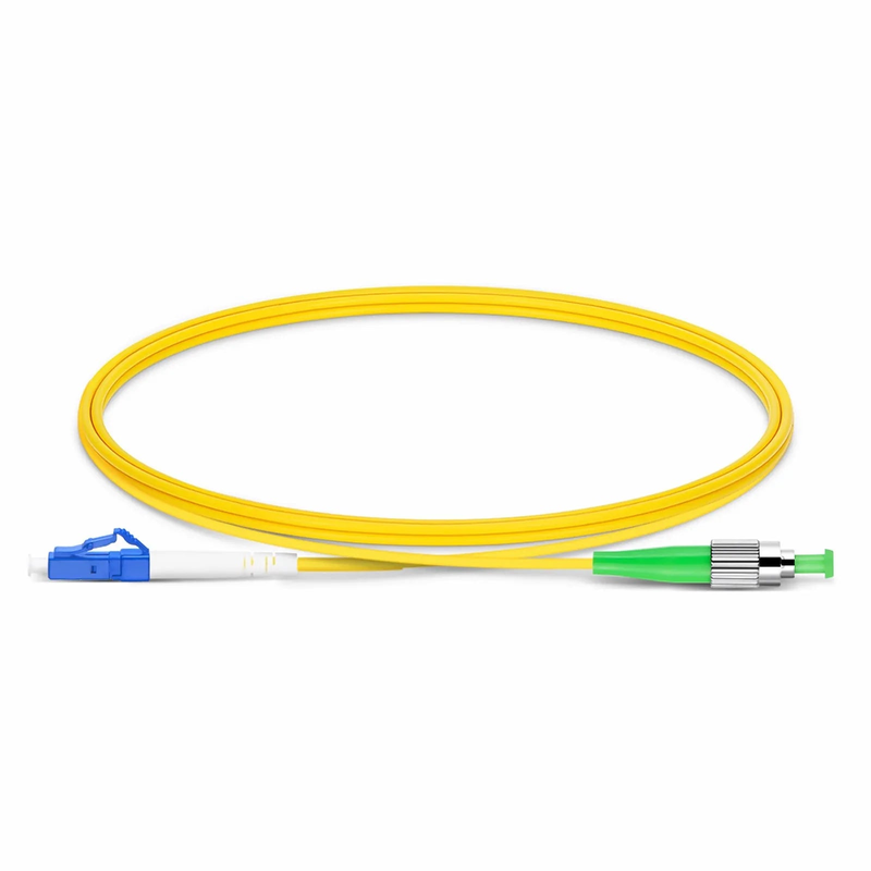Refurb Squared 1m (3ft) Fiber Patch Cable, 1 Fiber, LC UPC Simplex to FC APC Simplex, Single Mode (OS2), Riser (OFNR), 2.0mm, Tight-Buffered, Yellow