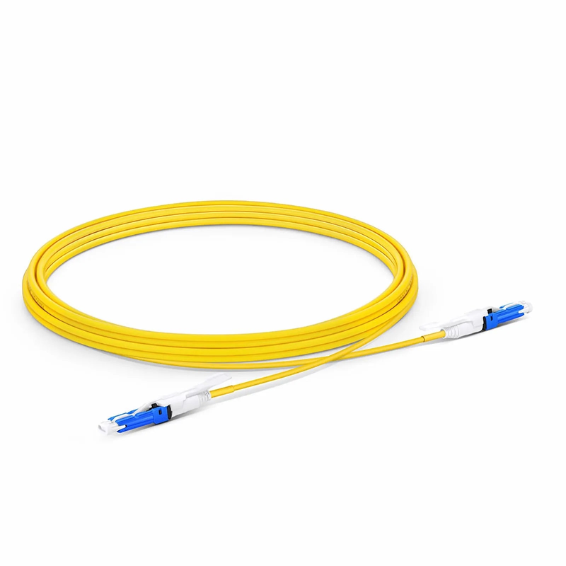 Refurb Squared 3m (10ft) Fiber Patch Cable, 2 Fibers, CSA UPC Duplex to CSA UPC Duplex Uniboot, Single Mode (OS2), Riser (OFNR), 2.0mm, Yellow, for 200/400G Network Connection