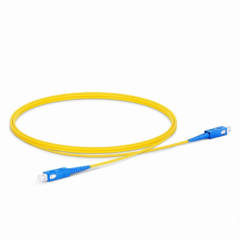 Refurb Squared 1m (3ft) Fiber Patch Cable, 1 Fiber, SC UPC Simplex to SC UPC Simplex, Single Mode (OS2), Riser (OFNR), 2.0mm, Tight-Buffered, Yellow