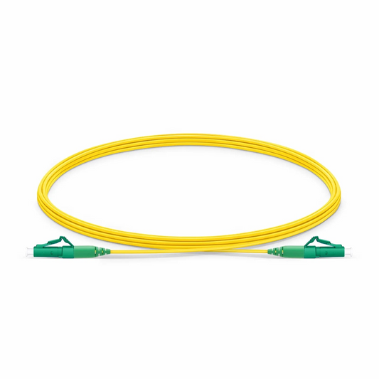 Refurb Squared 3m (10ft) Fiber Patch Cable, 1 Fiber, LC APC Simplex to LC APC Simplex, Single Mode (OS2), Riser (OFNR), 1.2mm, Tight-Buffered, Yellow