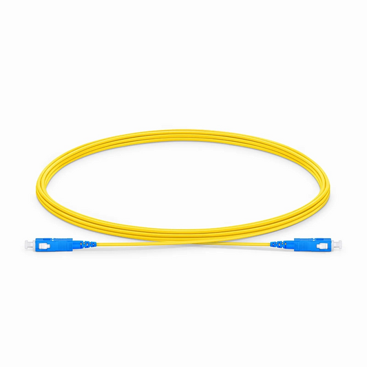 Refurb Squared 3m (10ft) Fiber Patch Cable, 1 Fiber, SC UPC Simplex to SC UPC Simplex, Single Mode (OS2), LSZH, 1.2mm, Tight-Buffered, Yellow