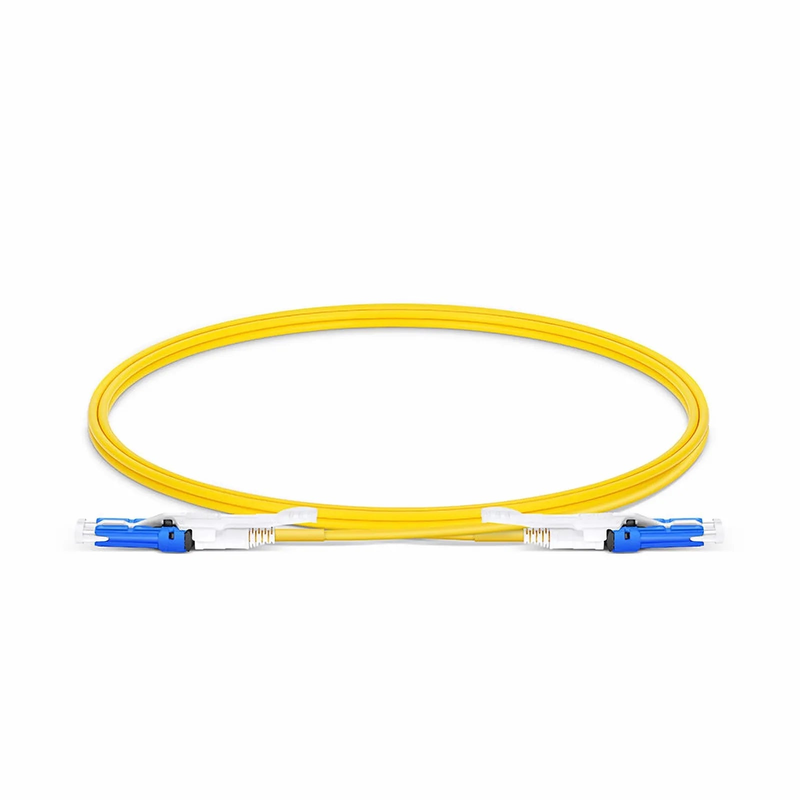 Refurb Squared 1m (3ft) Fiber Patch Cable, 2 Fibers, CSA UPC Duplex to CSA UPC Duplex Uniboot, Single Mode (OS2), Riser (OFNR), 2.0mm, Yellow, for 200/400G Network Connection