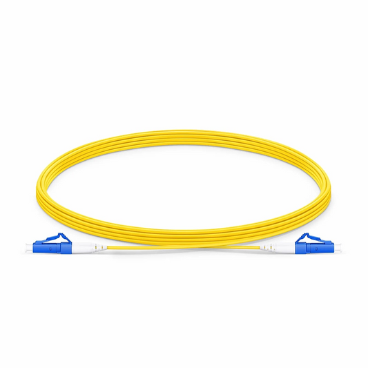 Refurb Squared 5m (16ft) Fiber Patch Cable, 1 Fiber, LC UPC Simplex to LC UPC Simplex, Single Mode (OS2), LSZH, 1.2mm, Tight-Buffered, Yellow