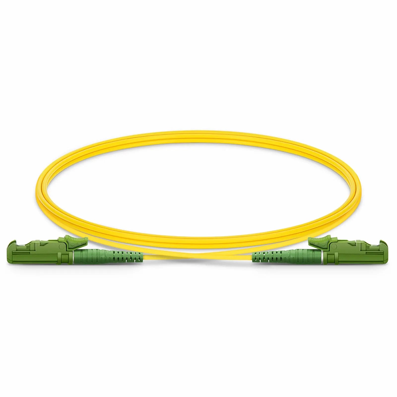 Refurb Squared 1m (3ft) Fiber Patch Cable, 1 Fiber, LSH APC Simplex to LSH APC Simplex, Single Mode (OS2), LSZH, 2.0mm, Tight-Buffered, Yellow