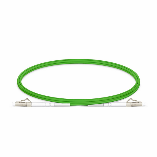 Refurb Squared 1m (3ft) Fiber Patch Cable, 1 Fiber, LC UPC Simplex to LC UPC Simplex, Multimode (OM5), Riser (OFNR), 2.0mm, Tight-Buffered, Lime Green