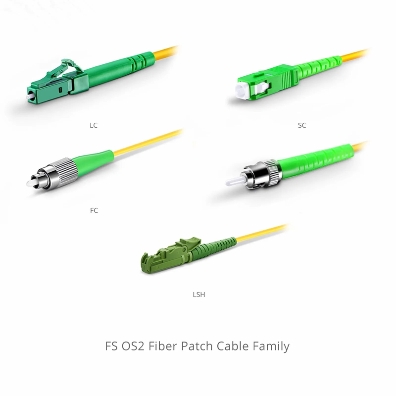 Refurb Squared 1m (3ft) Fiber Patch Cable, 1 Fiber, SC APC Simplex to SC APC Simplex, Single Mode (OS2), Riser (OFNR), 2.0mm, Tight-Buffered, Yellow, 10 Pcs/Pack
